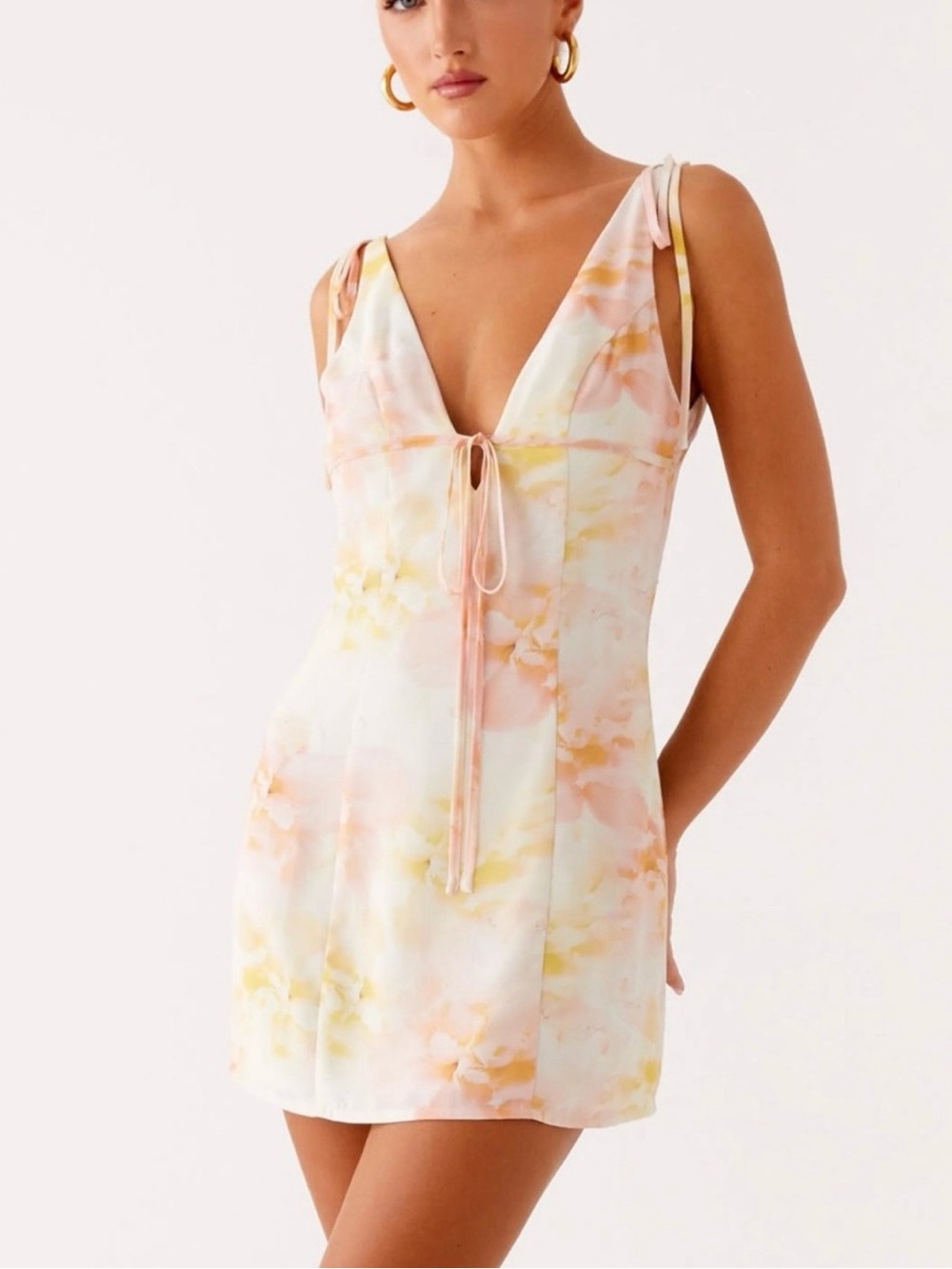 Peppermayo Alden Floral Print Mini Dress xxs